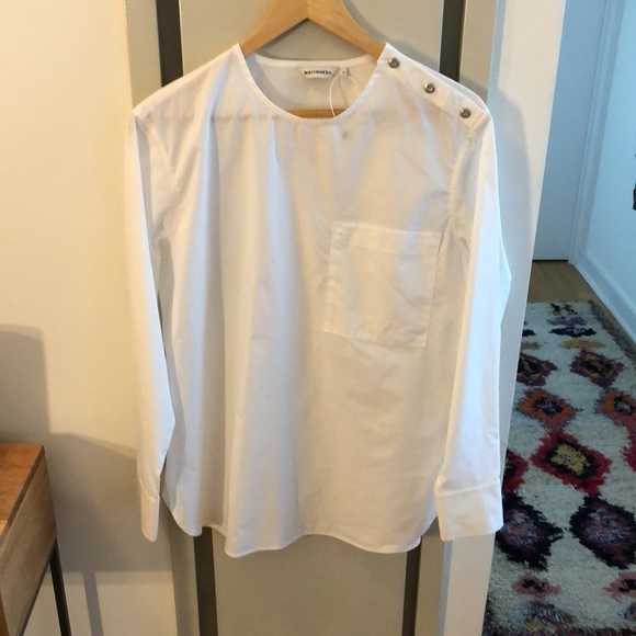 Marimekko | NWOT White Tavaton Shirt - Size 38/Medium - Picture 4 of 7